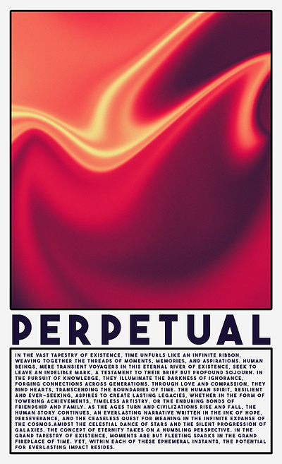 PERPETUAL - Poster Design abstract poster branding graphic design logo poster design