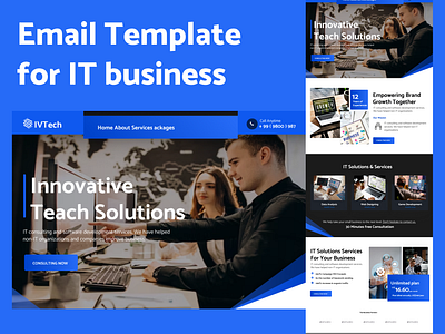 Landing Page for IT company app branding design graphic design logo ui ux web