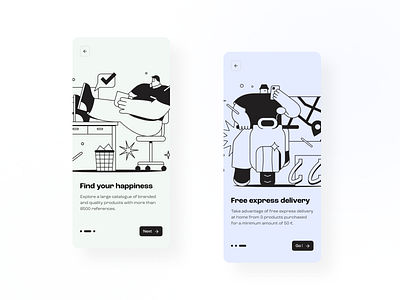 On board - Mobile App app application branding design illustration on board on boarding on boarding app on boarding mobile onboard ui uidesign ux uxdesign