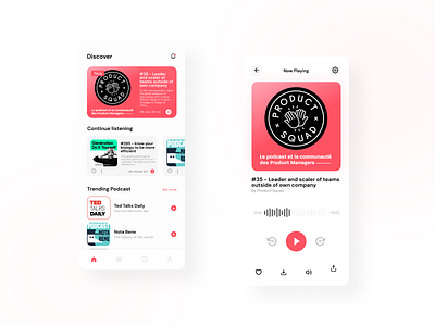 Podacst - Mobile App app application design illustration podcast podcast app streaming streaming app ui uidesign ux uxdesign