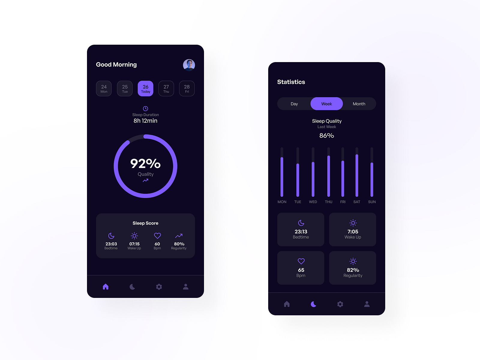 Sleep Tracker - Mobile App by Max on Dribbble