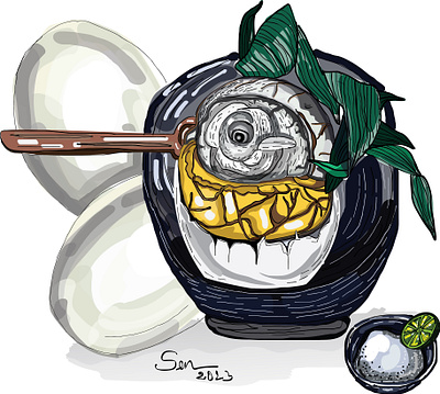 Weird Foods- Balut food graphic design halloween illustration vietnamfood