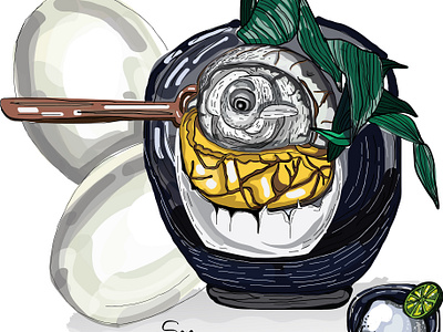 Weird Foods- Balut food graphic design halloween illustration vietnamfood