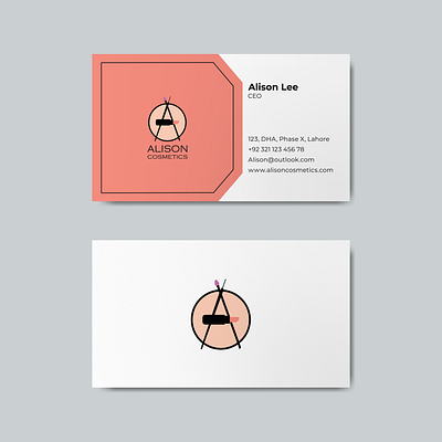 Business Card - Alison Cosmetics business card graphic design visiting card