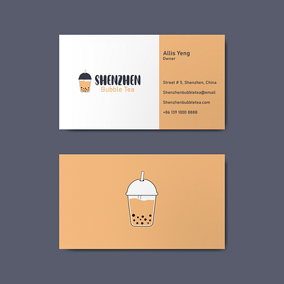 Business card - Shenzhen Bubble Tea business card marketing design visiting card