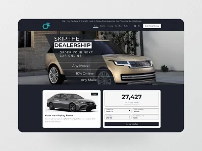 Car selling website UI design car selling landing page landing page design ui ui design website