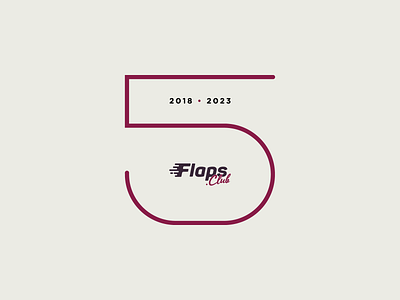 Flaps Club 5th Anniversary Logo branding logo