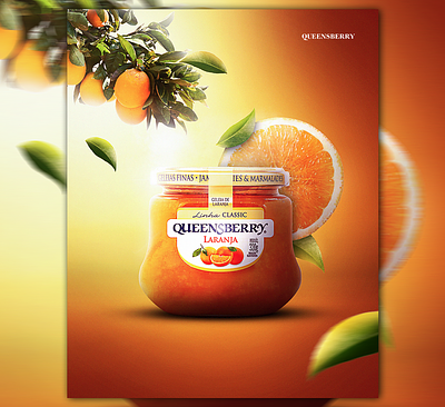 Queensberry Orange Jelly Retouching 2023 ads graphic design orange retouch