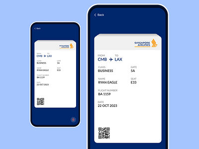 e-Ticket UI dailyui design digital ticket eticket ui uiux