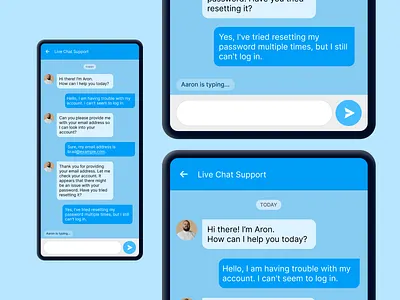 Chat UI chat customer support chat dailyui design messenger uiux