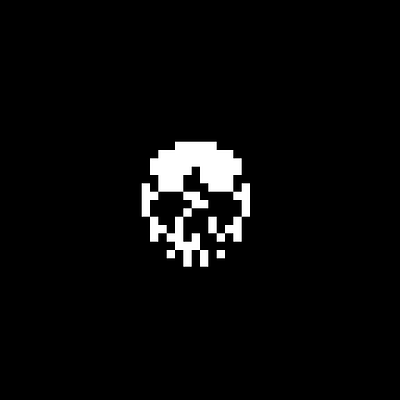 Calavera branding logo pixel art