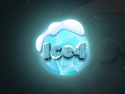 Ice4 | Mascot Logo | Vector Illustration brand identity game logo ice ice crystal snow snow effect text effect video game