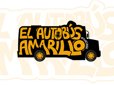 Primary Logo for El Autobus Amarillo Podcast branding content design graphic design logo