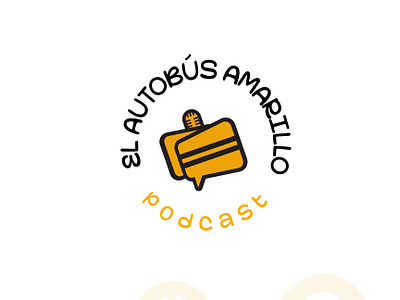 Submark and Logomark for El Autobus Amarillo Podcast branding graphic design logo