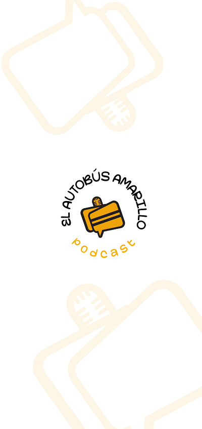 Submark and Logomark for El Autobus Amarillo Podcast branding graphic design logo