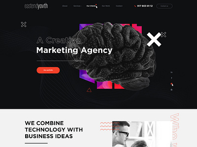A Creative Marketing Agency agancy design figma graphic design landing landing page marketing modern site ui ux web