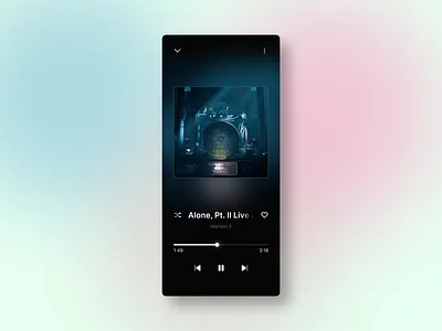 Music player UI by Sameera Lakshan app design dailyuichallenge design graphic design mobile app design music player ui music ui playback ui ui ui design uiux user experience design user interface design ux