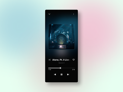 Music player UI by Sameera Lakshan app design dailyuichallenge design graphic design mobile app design music player ui music ui playback ui ui ui design uiux user experience design user interface design ux