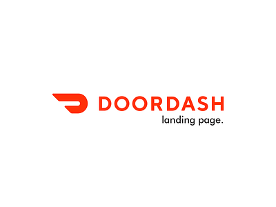 DOORDASH landing page brand identity branding doordash graphic design landing page ui webdesign