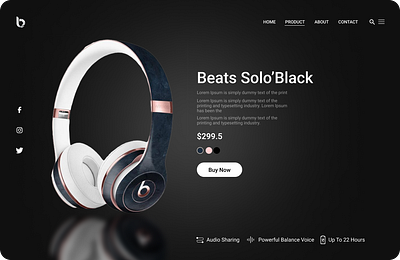 Headphone : Landing Page