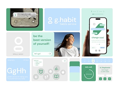 Visual Identity For Habits App brand brand identity branding design fitness graphic habits app health icon identity interface logo logo designer logotype monitoring tracking typography visual identity wellness