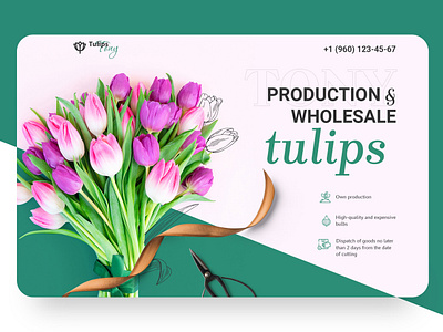 Tulips, flower sale design figma flowers homepage interface landing landing page minimal sale ui ux web web designer web interface website website designs