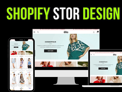 I will create shopify store design or shopify dropshipping, shop animation dropdhippping website droppshoping store facebook ads instagram ds marketerbabu shopidy store shopify store design shopify store webise