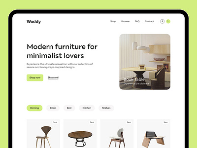 Furniture Store - Web Design branding design ui uiux web design