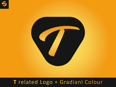 T related Logo branding enerytic eye catching gradient graphic design icon impressive letter logo logo logo design orange colour outstanding simple logo soft colour t