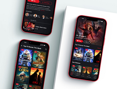 Movie Buff - Movie Streaming App app design entertainment mobile movie app