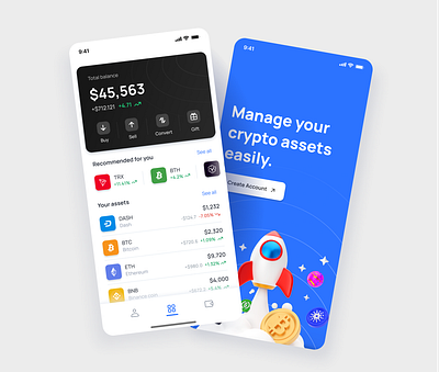 Crypto Wallet UI aesthetic crypto digital wallet figma uiux user interface ux