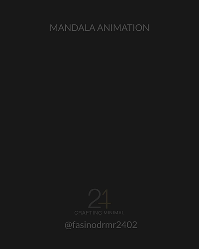 MINIMAL MANDALA ANIMATION 2d animation aftereffects animation mandala minimal motion design motion graphics
