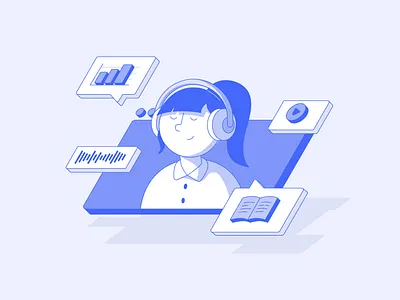 Best Students' Podcasts 2023 blog design flat graphic design ill illustration landing ui vector web