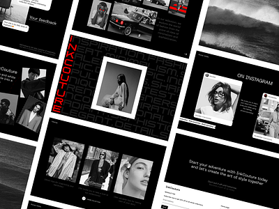 Landing page in black and white style - InkCouture #2 design landing page websites