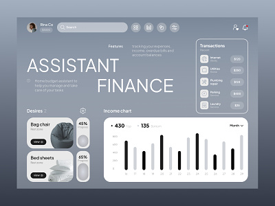 Financial Web App dashboard finance fintech interface ui ux web app web design web page web ui