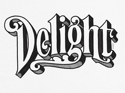 Delight design font handlettering illustration lettering texture typeface typography ui vintage