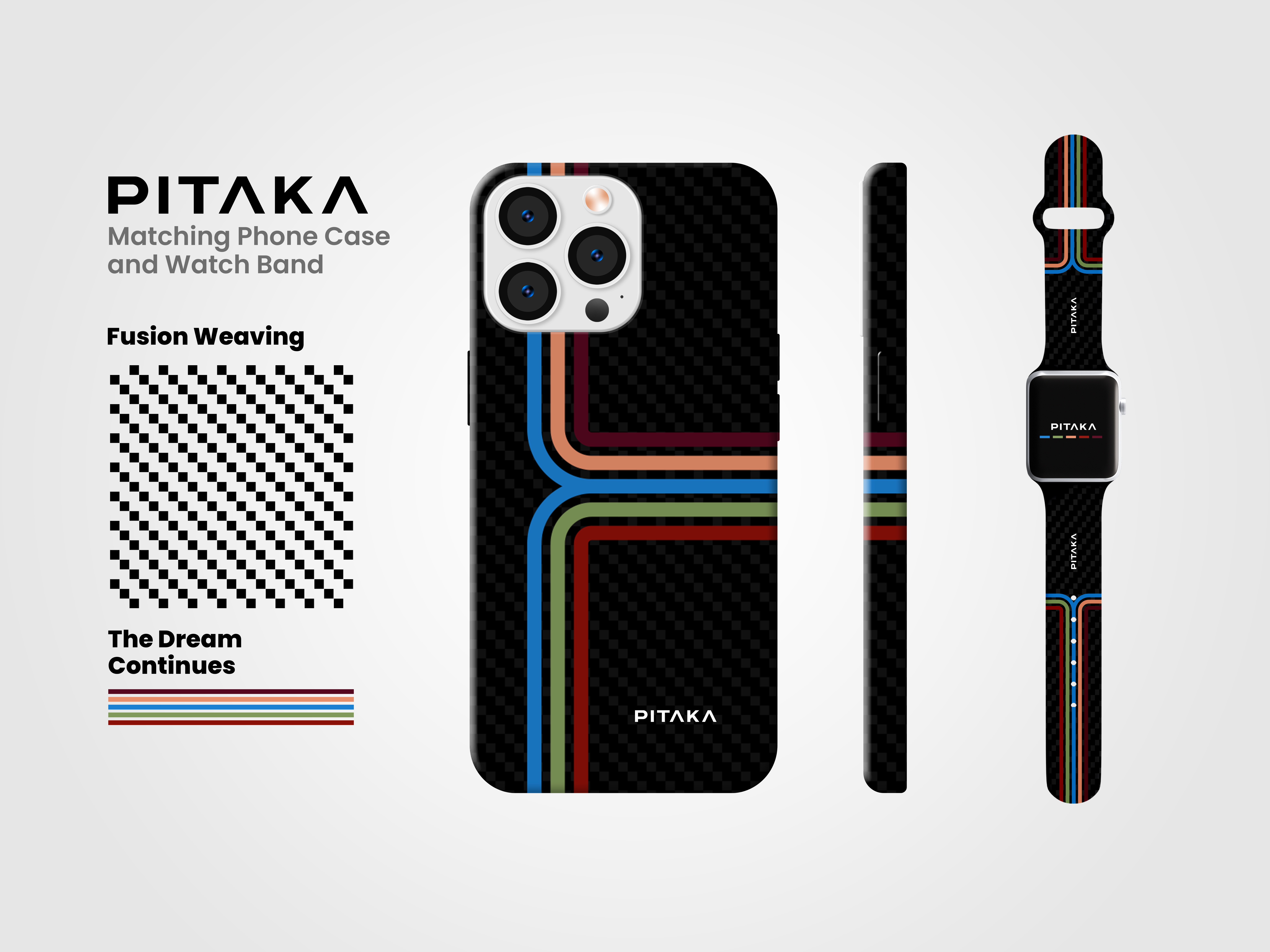 PITAKA Matching Phone Case and Apple Watch Band by Bilawal Hassan