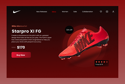 Nike Football Shoes 3d animation branding figma graphic design logo motion graphics ui
