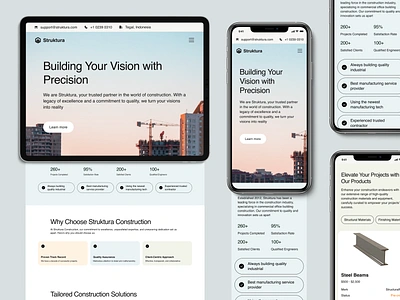 [Live🔥] Struktura - Construction Company Website | Responsive architechture building civil engineering company company profile construction corporate design developer header home landing page real estate testimonial town web design website