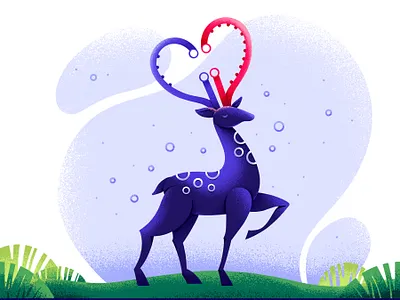 Mascot for Nizhniy Novgorod Metro animal branding character character design deer design fairy tale grain graphic design illustration magic mascot metro nature subway summer underground vector visual identity