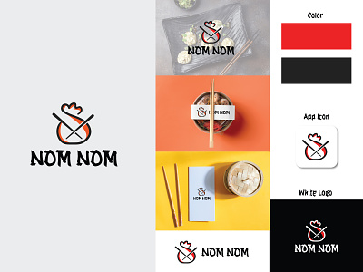 Nom Nom Logo Design (Unused Concept) bakery logo food logo food logo design logo design logo for momo momo momo creative momo design momo food momo food logo design momo logo momo logo design momo logos momo resturent logo momos logo