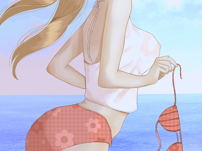 Sumner girl 2 anime animeart cutegirl illustration manga nsfw sexygirl summer summergirl
