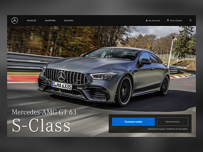 Mercedes Home Page with Animation animation car figma home page mercedes mercedes amg product grid ui ux