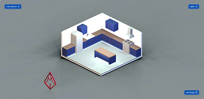 3D Kitchen Configurator 3d camera configurator editor isometric kitchen low poly pan zoom