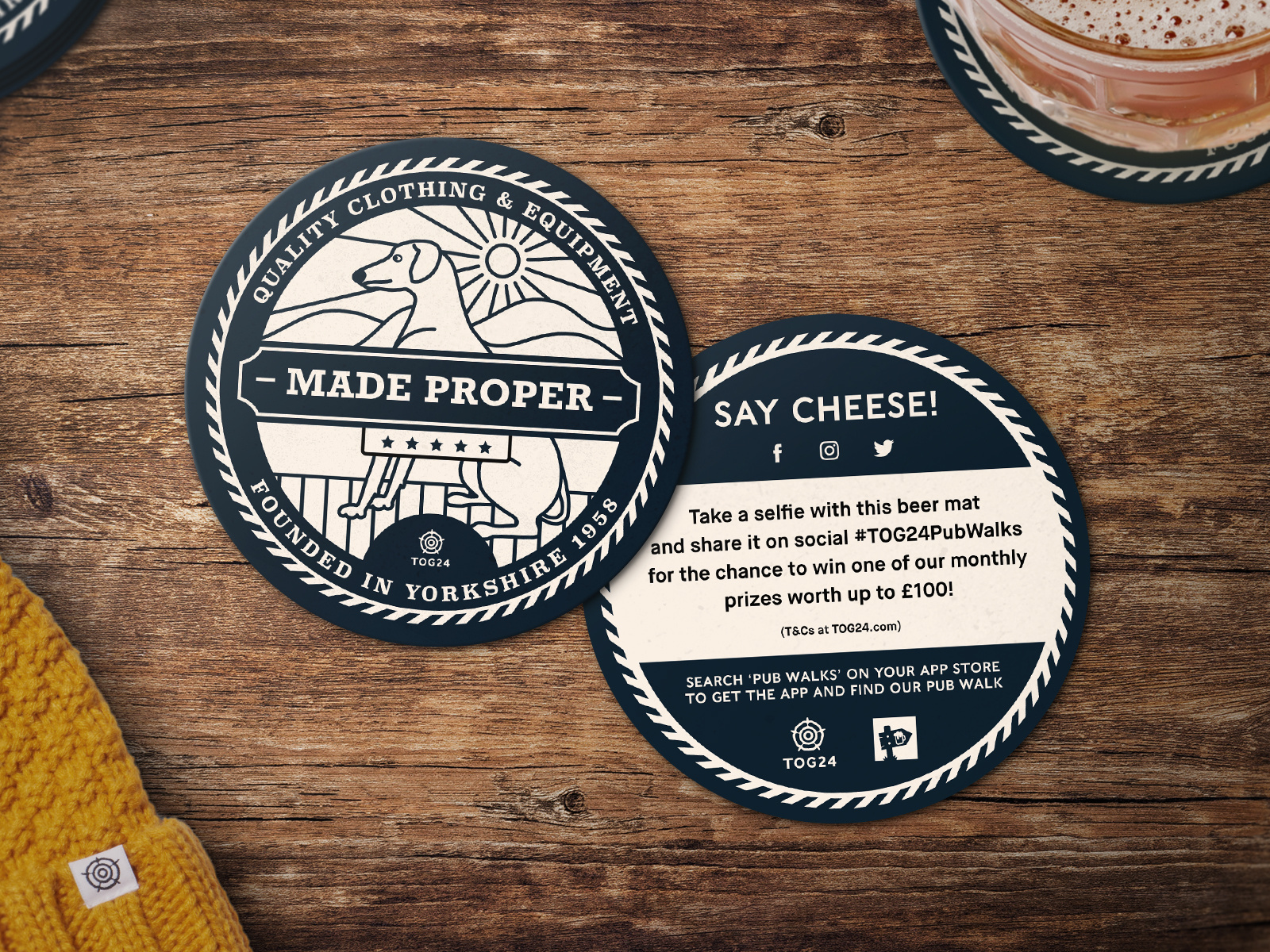 TOG24 Beer coaster design by Lukasz Musial on Dribbble
