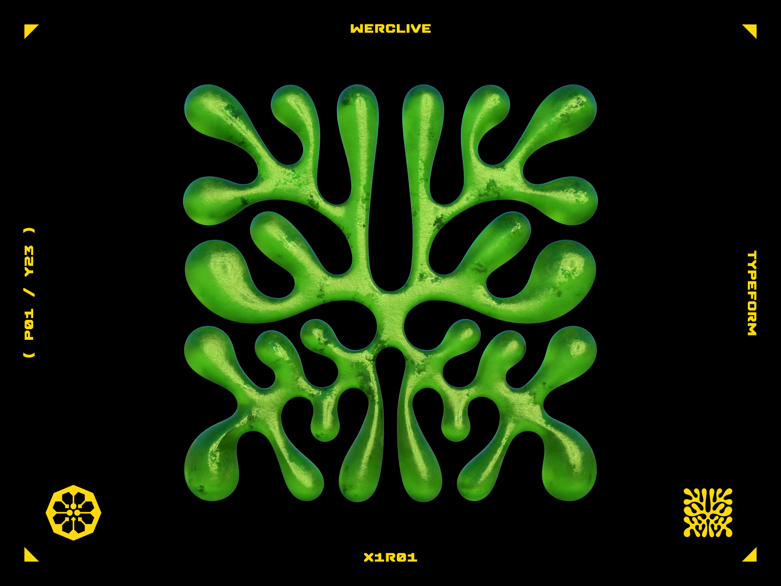 TYPEFORM'S COLLECTION : X1R01 abstract amoled art branding design green illustration letter logo logotype mase maserekt monogram symbol typeform typography ui wallpaper werclive x