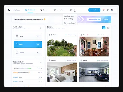 Security System Dashboard ✨ branding clean design product design ui user center design user experience design
