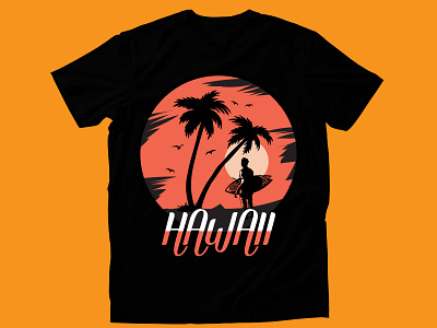 Vintage sunset T-shirt Design tropical beach