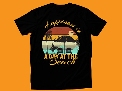 Vintage sunset T-shirt Design tropical beach