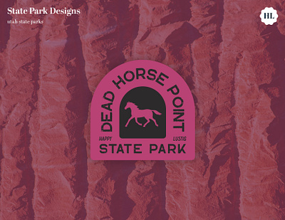 Moab, Utah Sticker Design dead horse state park design graphic design hiking illustration logo outdoors outdoors design public lands state parks utah utah design utah state vector